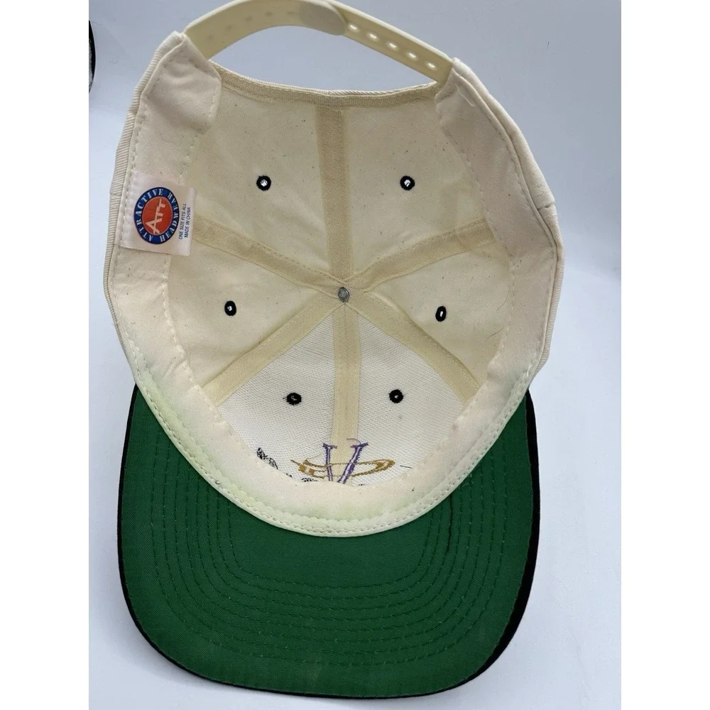 Vintage Vince Gill Hat Snapback Country Music Cream Black V Logo Cap 90s